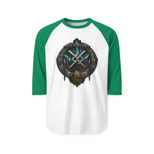 Aurora Eternal Love Rune Raglan Shirt | Norse Viking 3/4 Sleeve | Black Rune Works