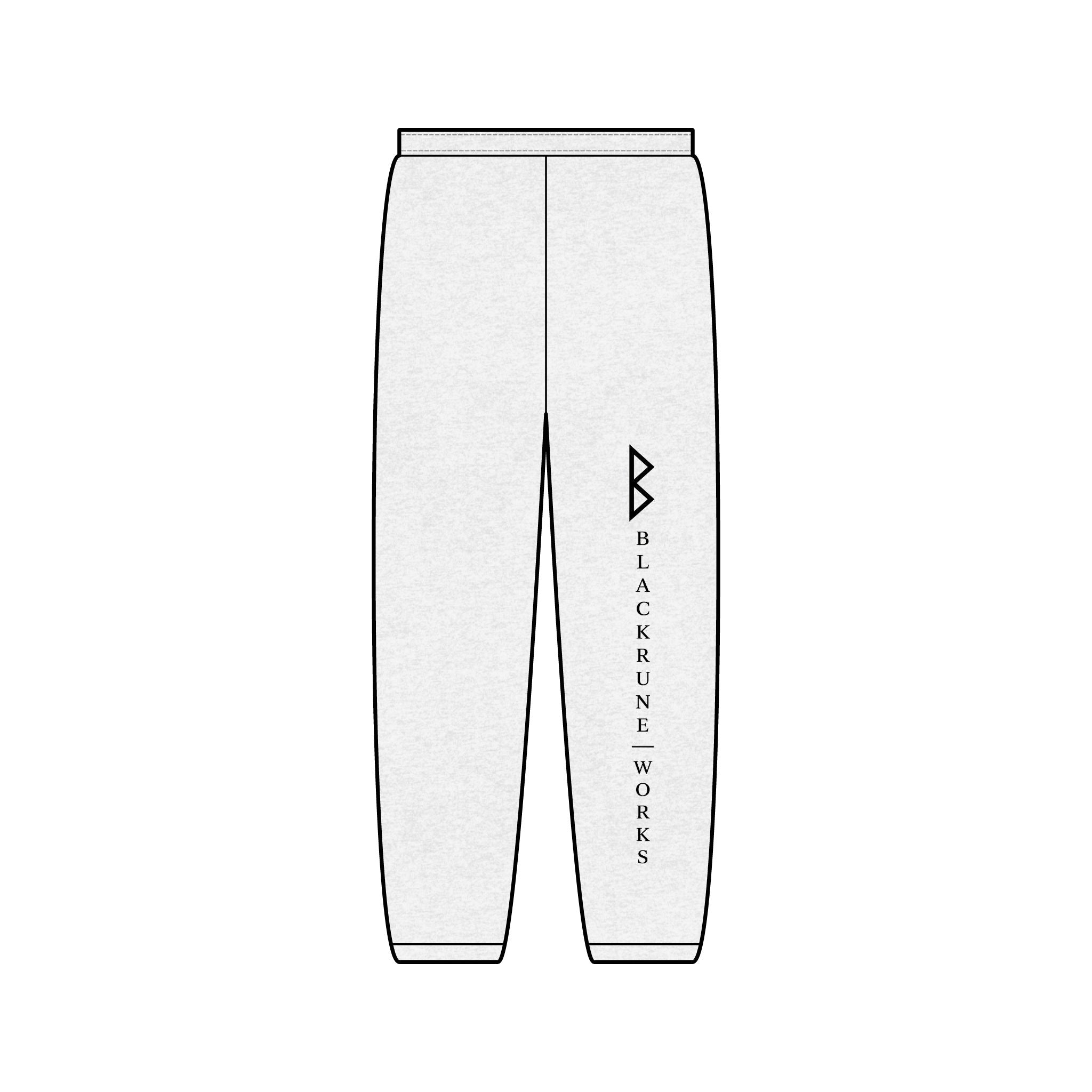 Blackrune Works Vertical Logo Sweatpants  Streetwear Joggers