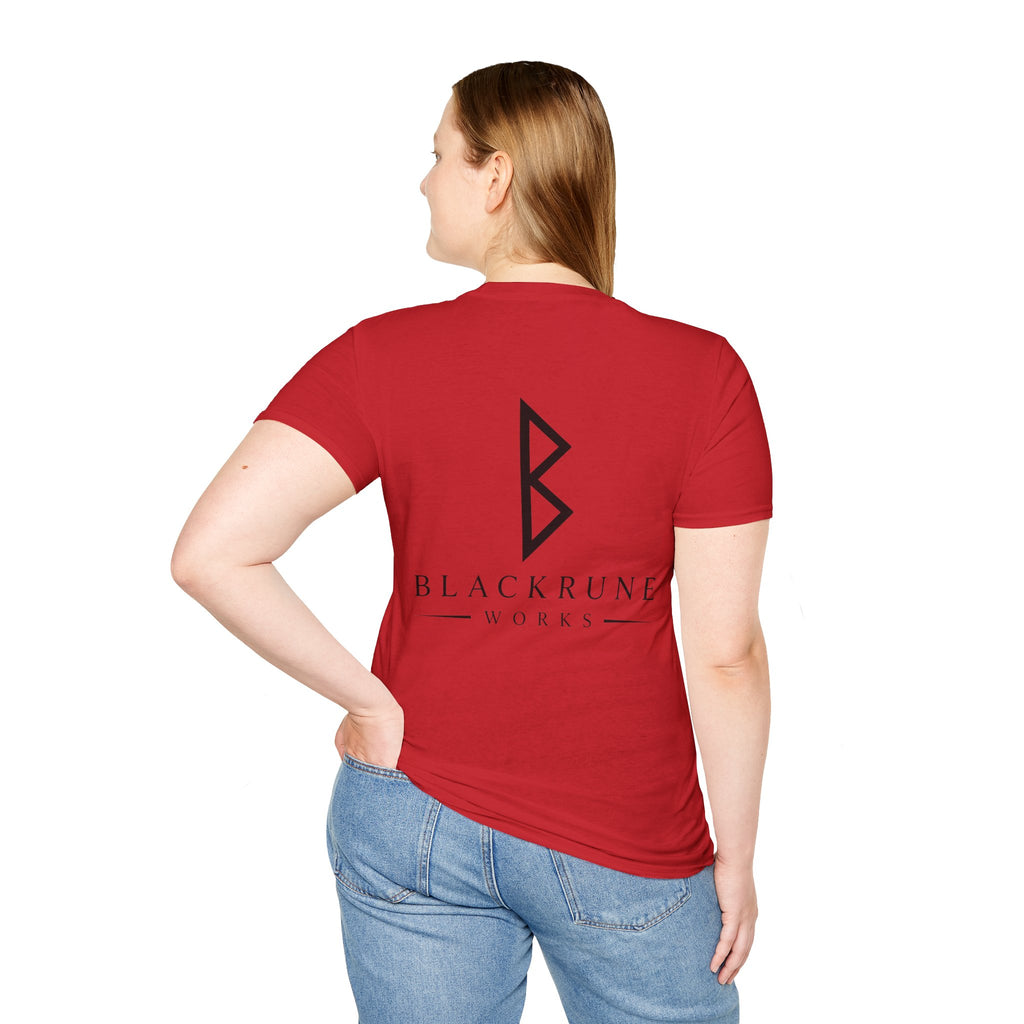Black Rune Works Logo T Shirt Large Back Logo
