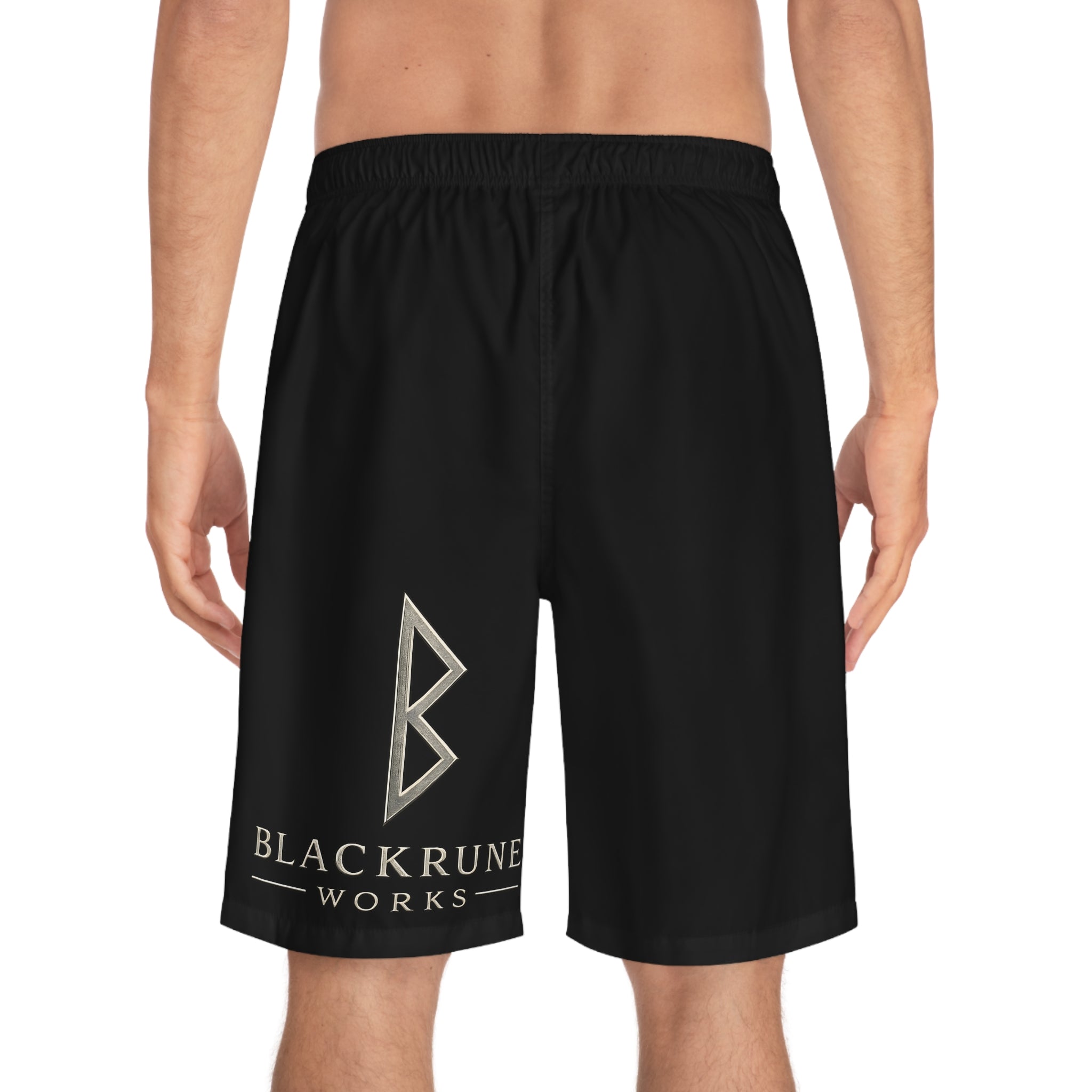 Men’s Black Mjölnir Viking Board Shorts | Black Rune Works