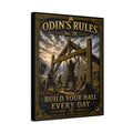 ODIN'S RULES™ No. 28 – Build Your Hall Every Day | Viking Legacy Canvas Art