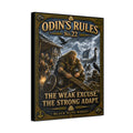 ODIN'S RULES™ No. 22 – The Weak Excuse, The Strong Adapt | Motivational Viking Canvas