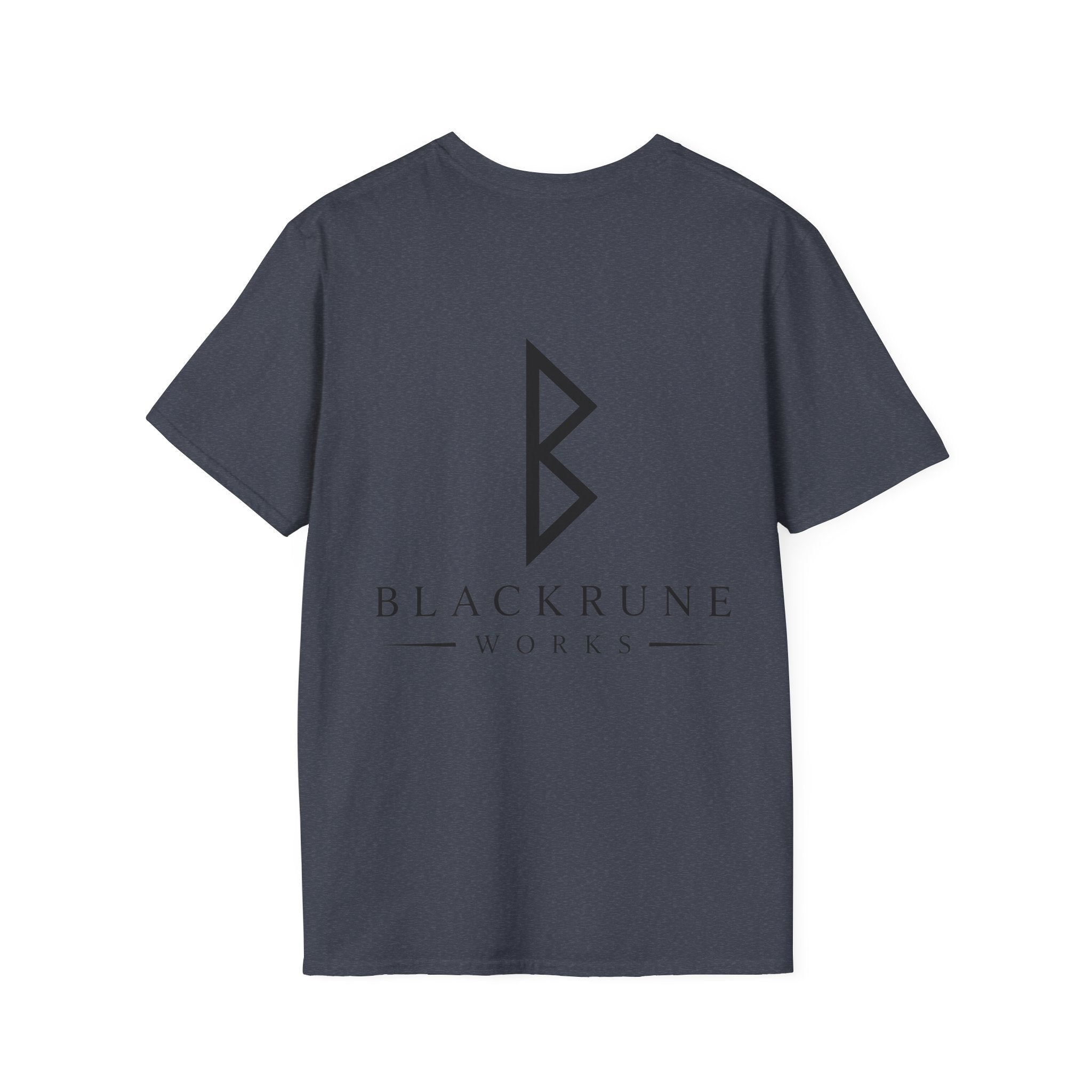 Black Rune Works Logo T Shirt Large Back Logo