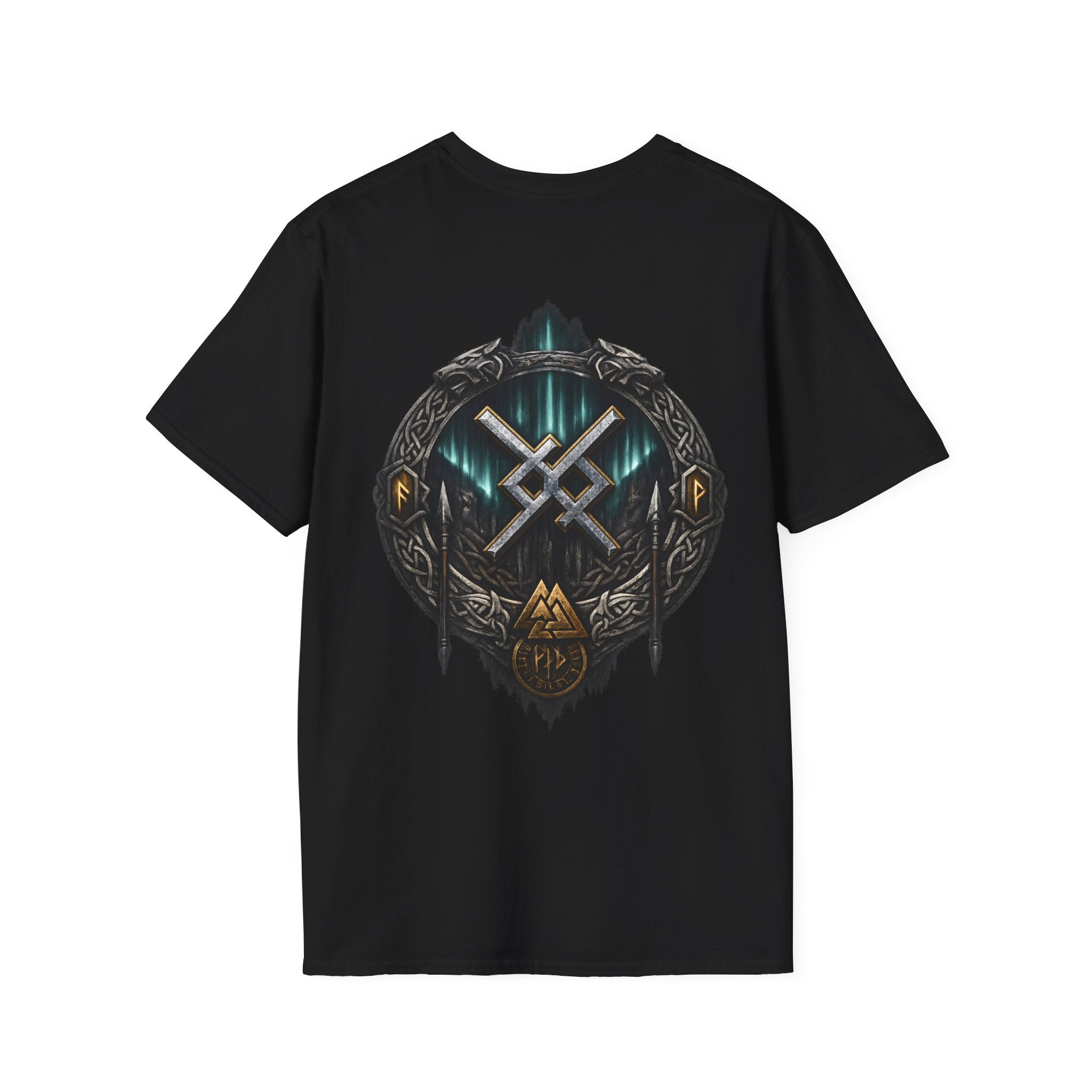 Aurora Eternal Love Rune T-Shirt | Gildan 64000 Softstyle | Norse Viking Shirt | Black Rune Works
