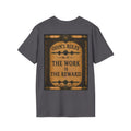 ODIN'S RULES™ No. 27 | The Work Is The Reward | Viking Scroll Graphic T-Shirt | Black Rune Works