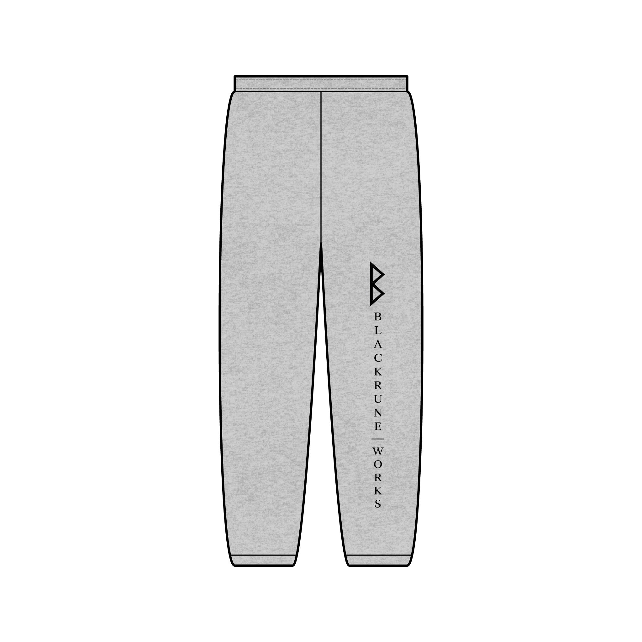 Blackrune Works Vertical Logo Sweatpants  Streetwear Joggers