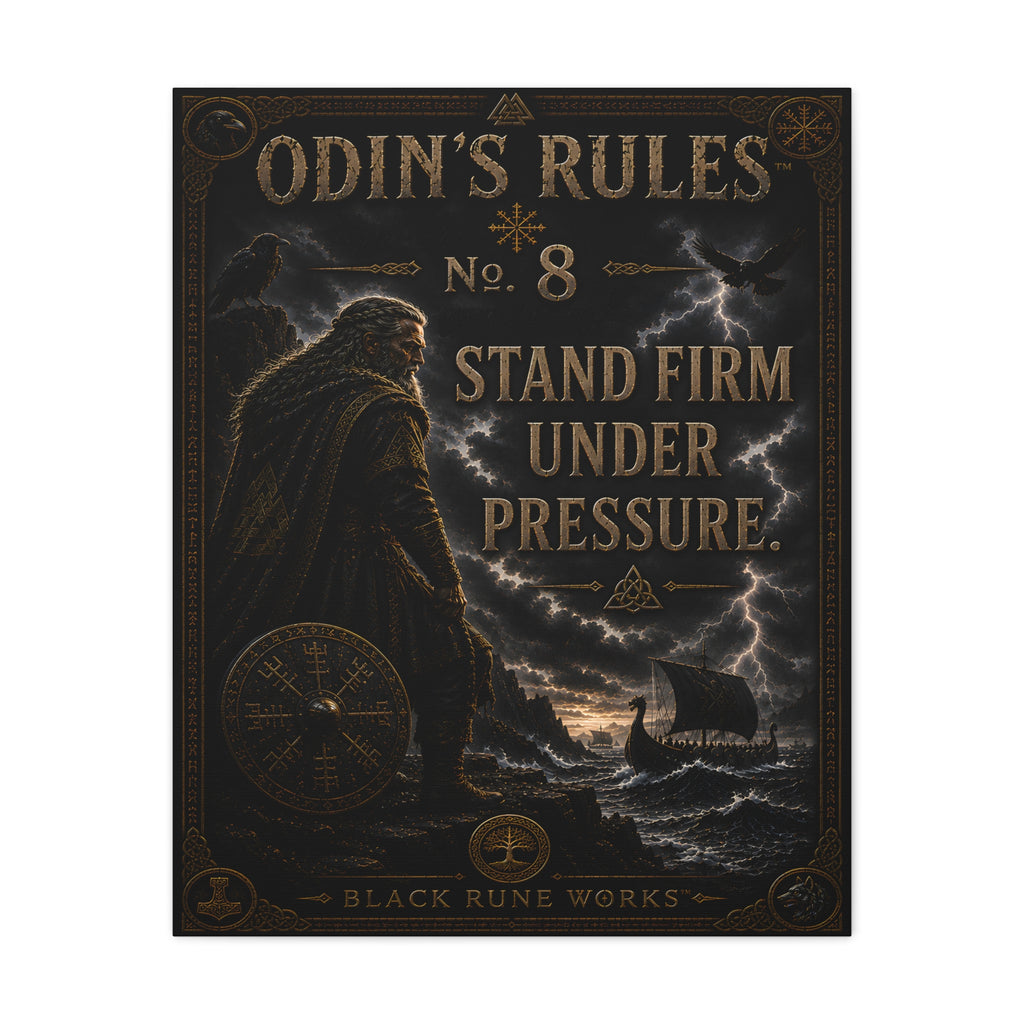 ODIN'S RULES™ No. 8 – Stand Firm Under Pressure Canvas