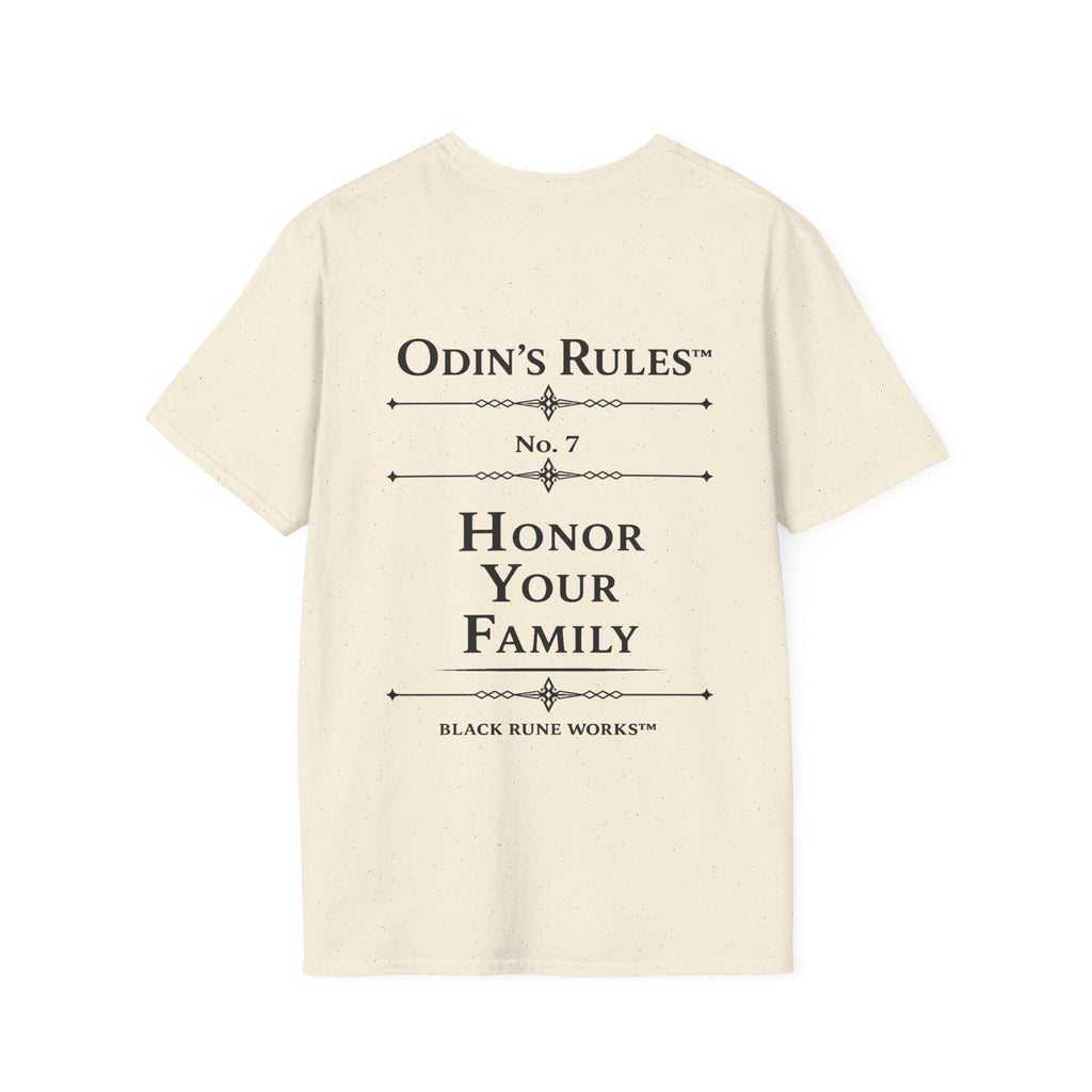 Odin's Rules™ Rule #7 | Honor Your Family | Viking Norse Warrior Shirt | Black Rune Works