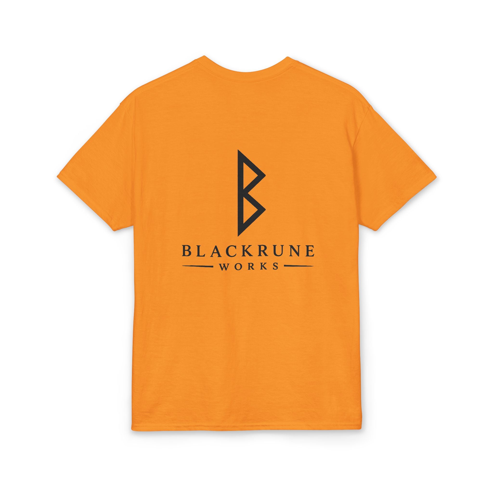 Black Rune Works Signature DryBlend T-Shirt Front and Back Logo
