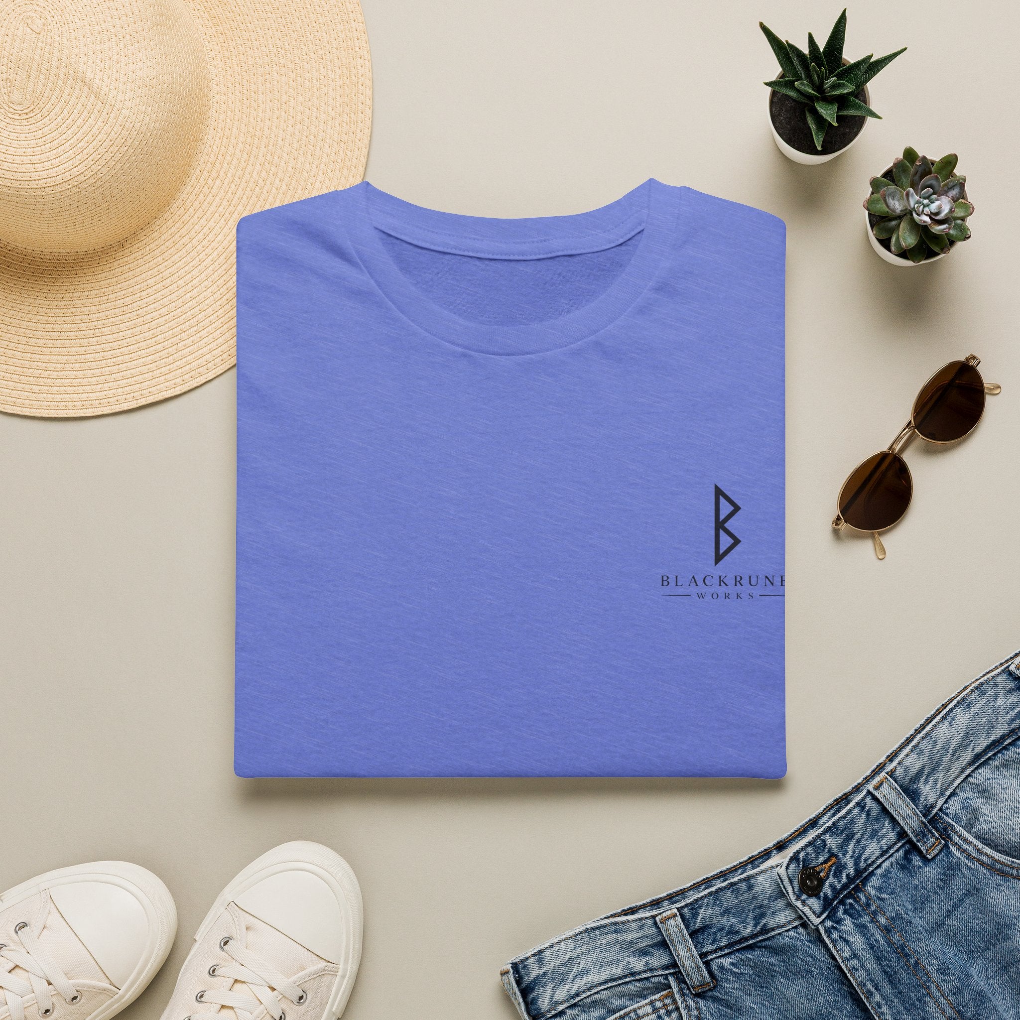 Black Rune Works Logo T Shirt Small Front Logo