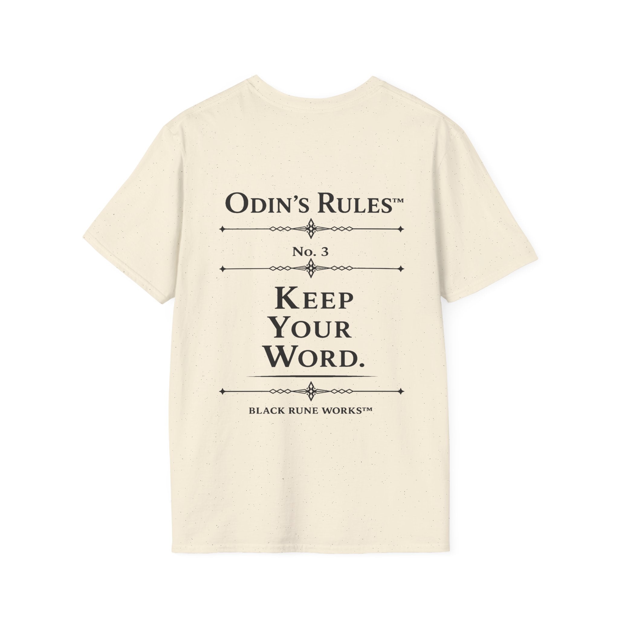 Odin's Rules™ Rule #3 | Keep Your Word | Viking Norse Warrior Shirt | Black Rune Works