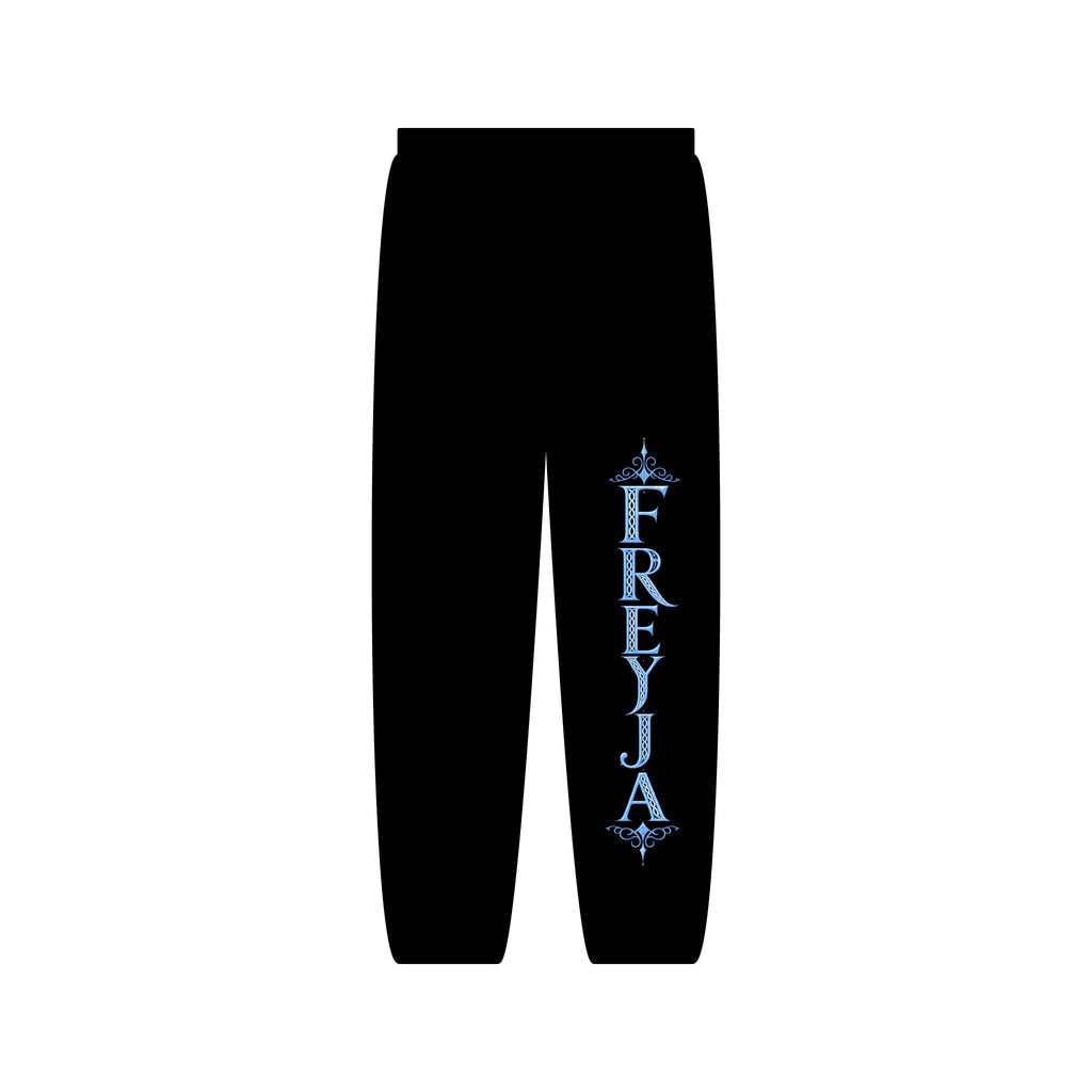 Freya Vertical Name Sweatpants Blue - Nordic Script Joggers