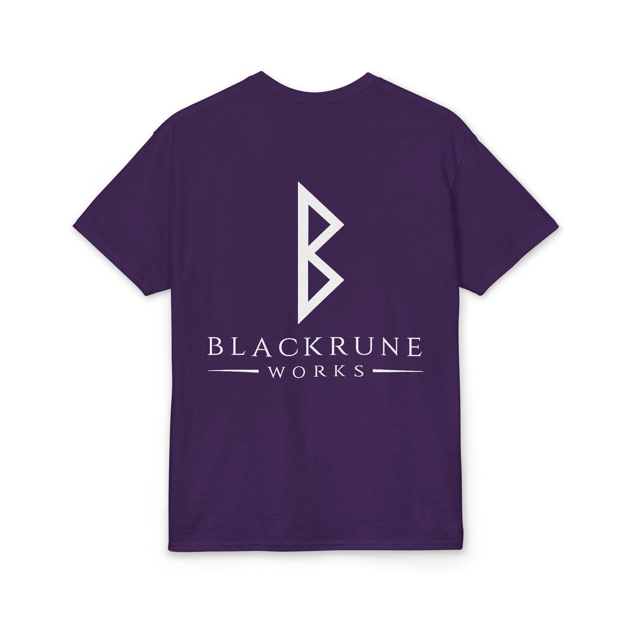 Black Rune Works Signature DryBlend T-Shirt Front and Back Logo