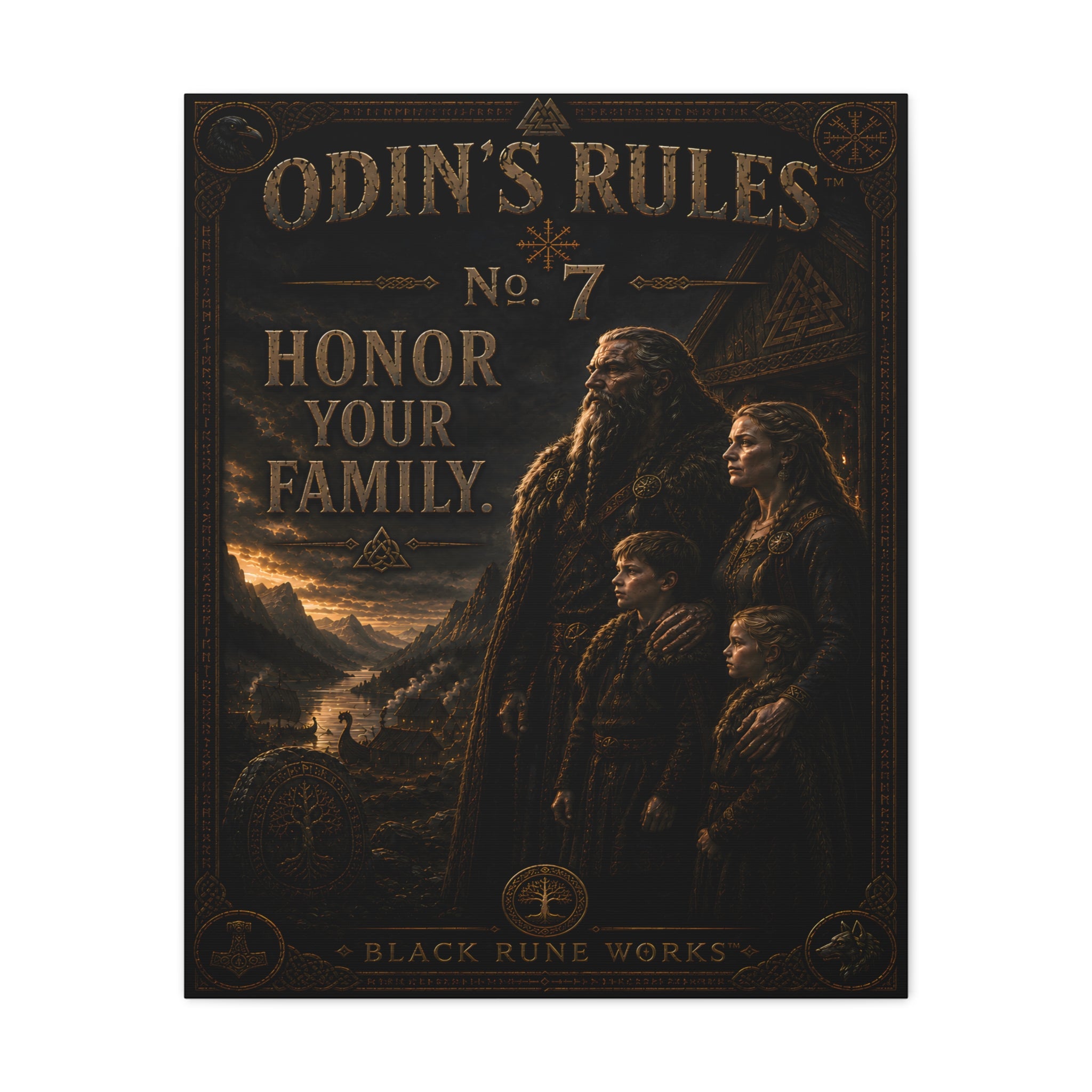 ODIN'S RULES™ No. 7 – Honor Your Family Canvas