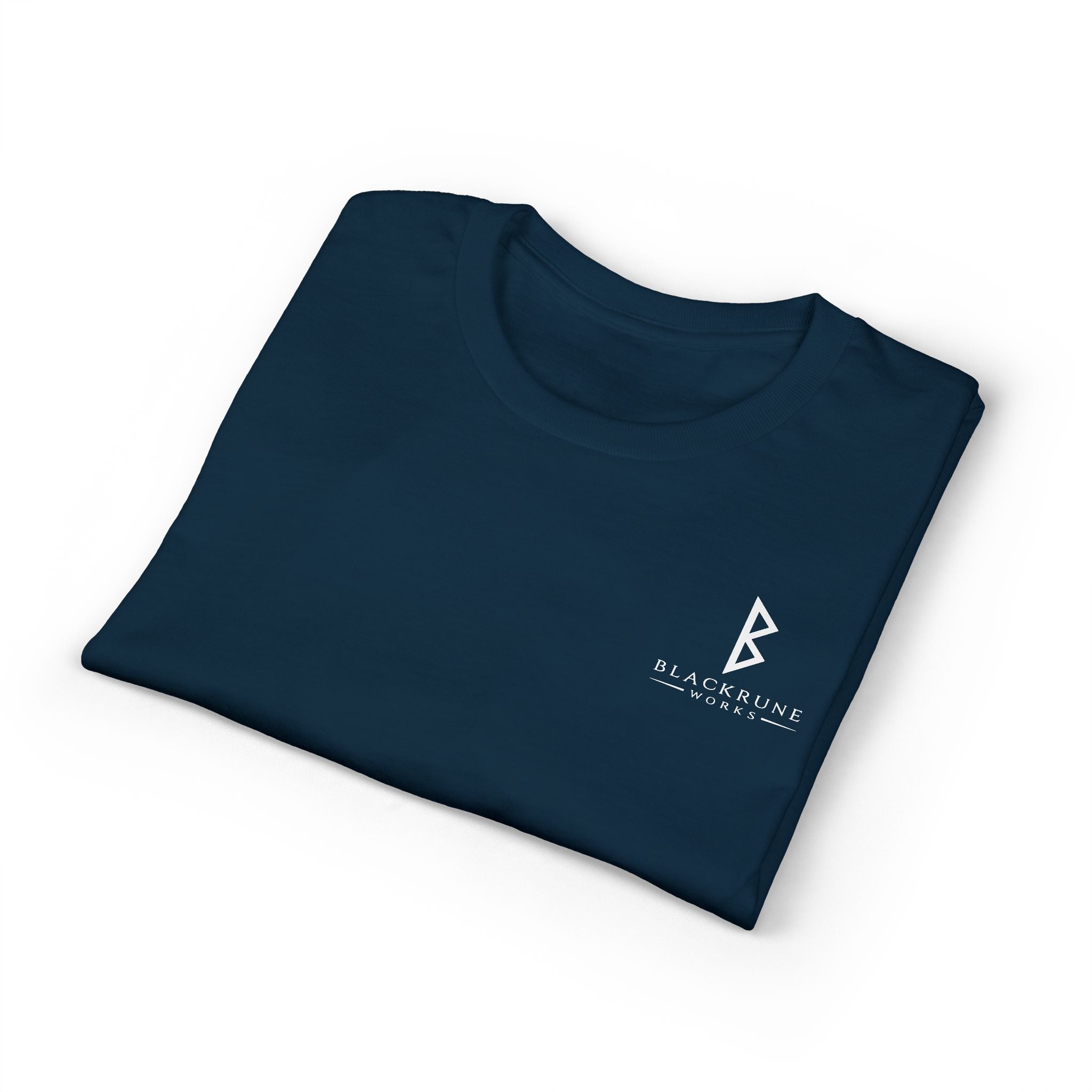 Black Rune Works Signature DryBlend T-Shirt Front and Back Logo