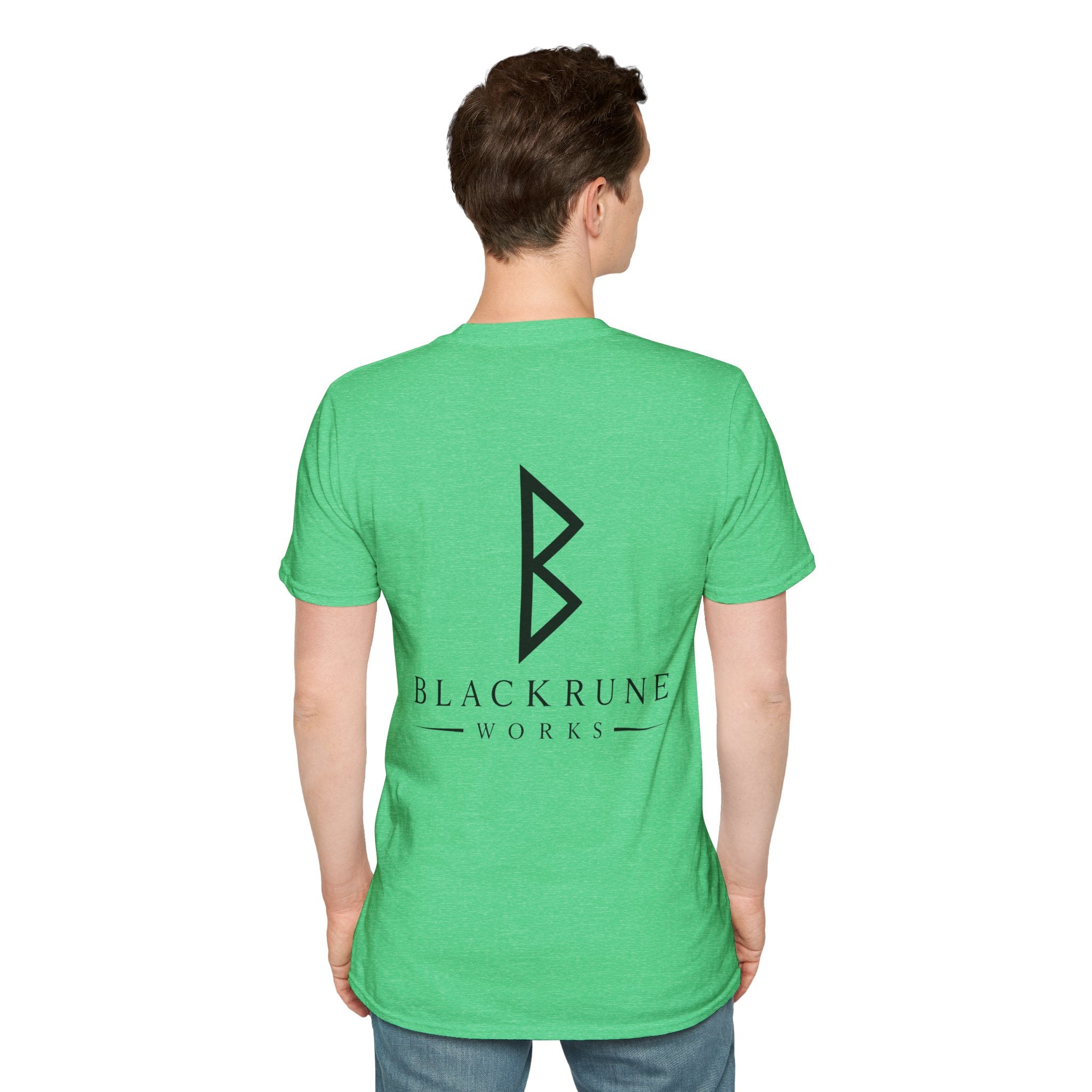 Black Rune Works Logo T Shirt Large Back Logo