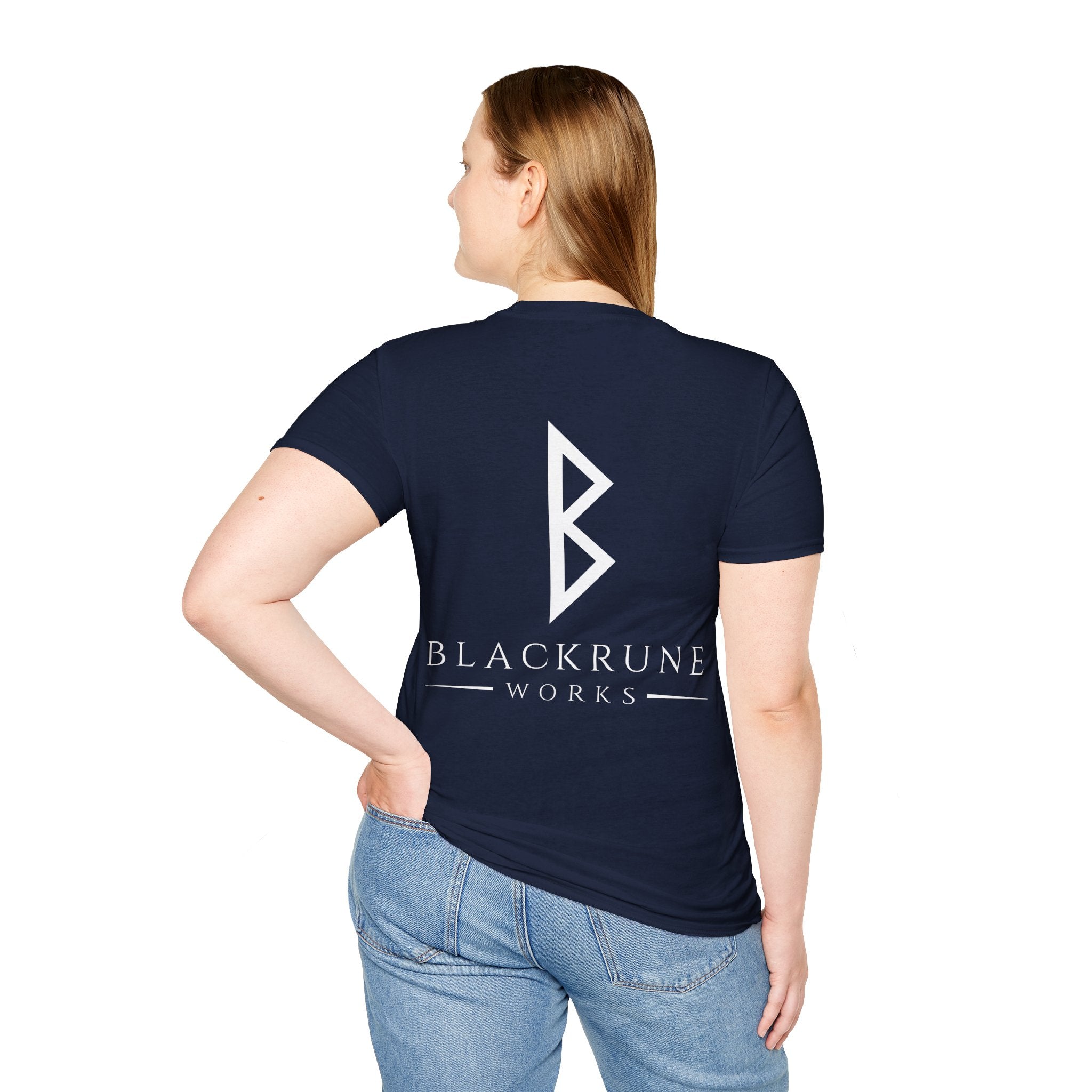 Black Rune Works Logo TShirt Back Large Logo
