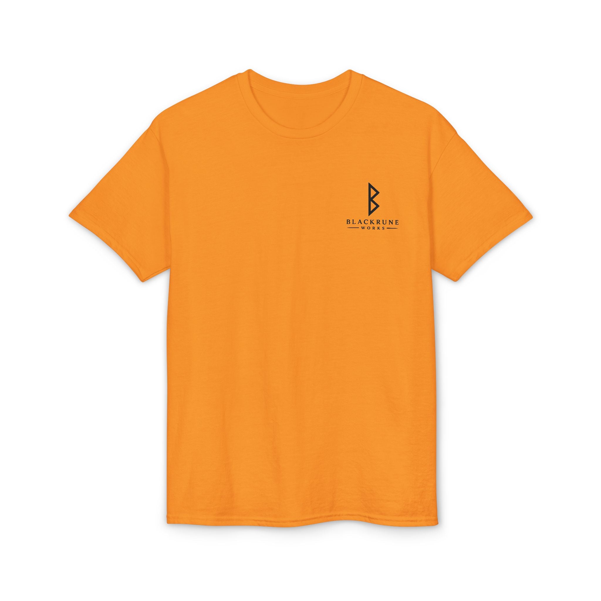 Black Rune Works Signature DryBlend T-Shirt Front and Back Logo