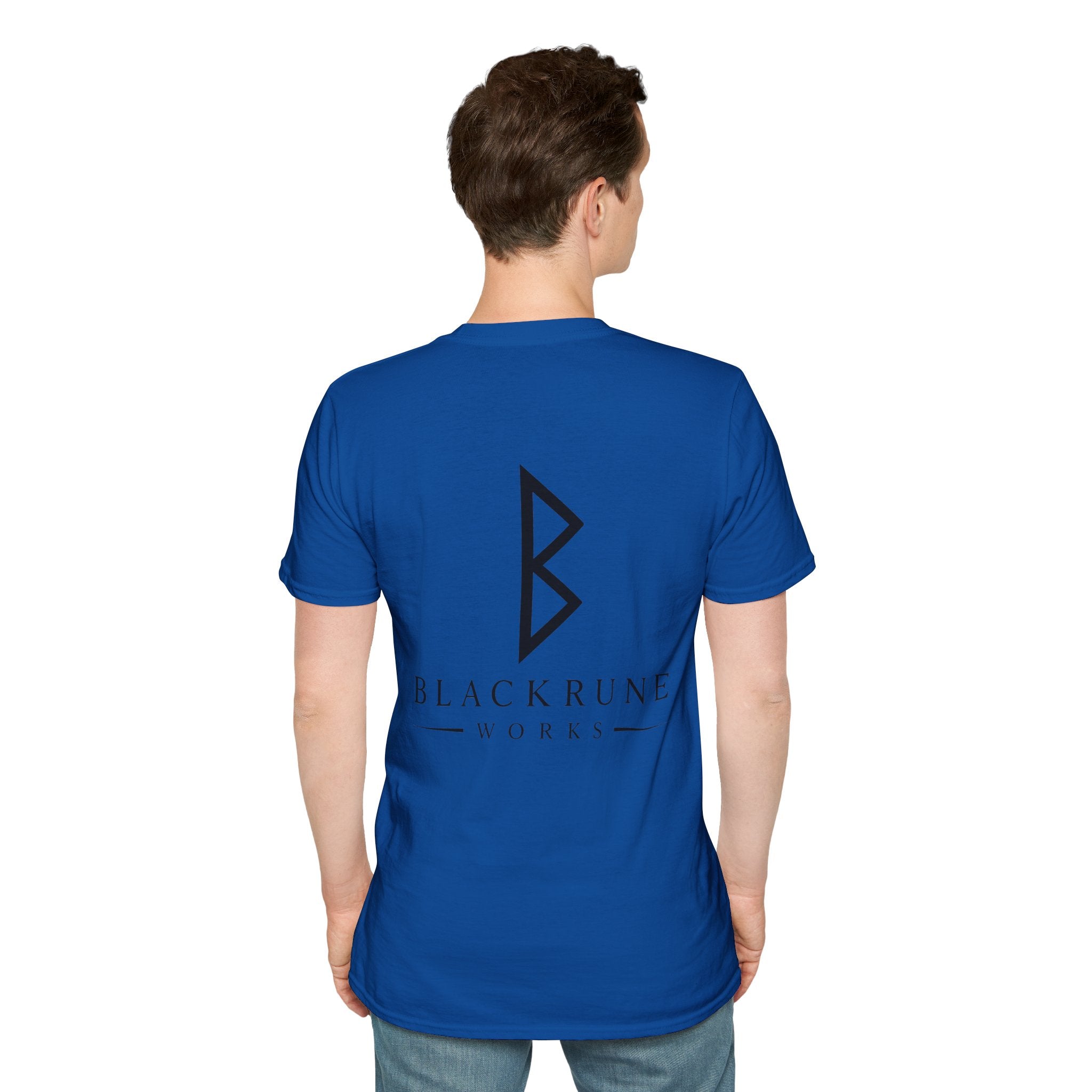 Black Rune Works Logo T Shirt Large Back Logo