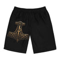 Bronze Mjölnir Board Shorts | Thor’s Hammer Norse Rune Shorts | Black Rune Works