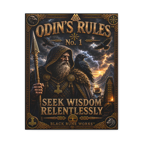 ODIN'S RULES™ No. 1 – Seek Wisdom Relentlessly Canvas