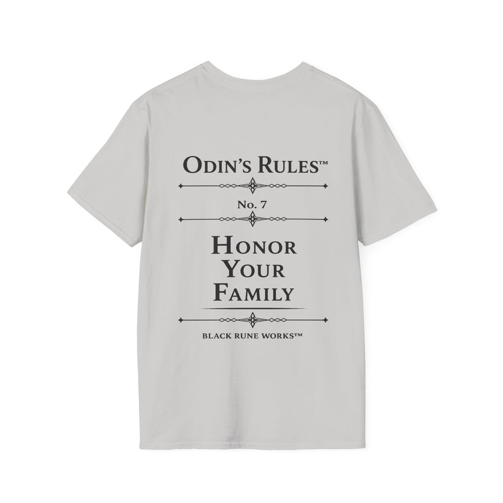 Odin's Rules™ Rule #7 | Honor Your Family | Viking Norse Warrior Shirt | Black Rune Works