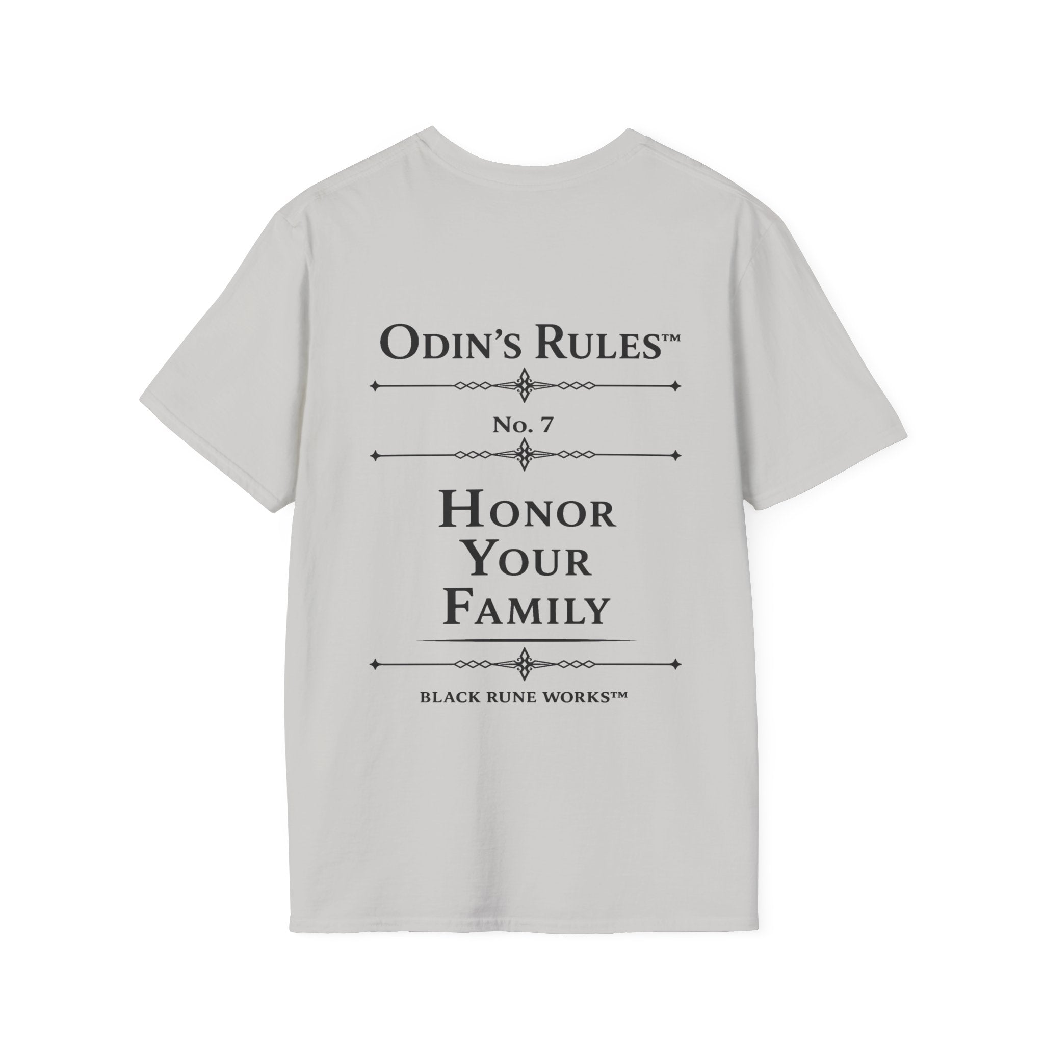Odin's Rules™ Rule #7 | Honor Your Family | Viking Norse Warrior Shirt | Black Rune Works