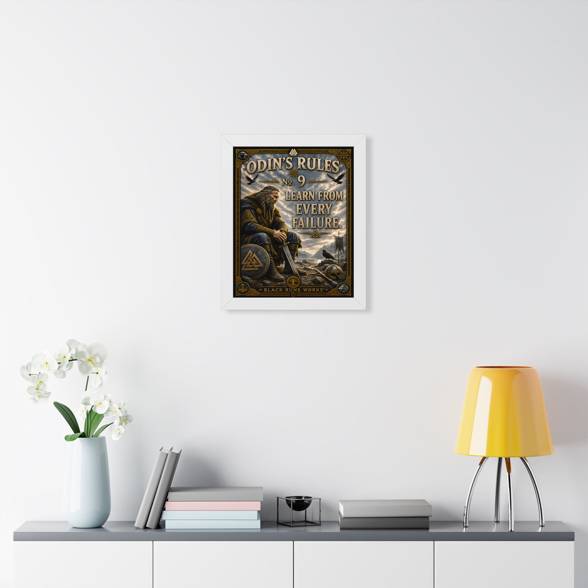 ODIN'S RULES™ No. 9 – Learn From Every Failure Framed Poster