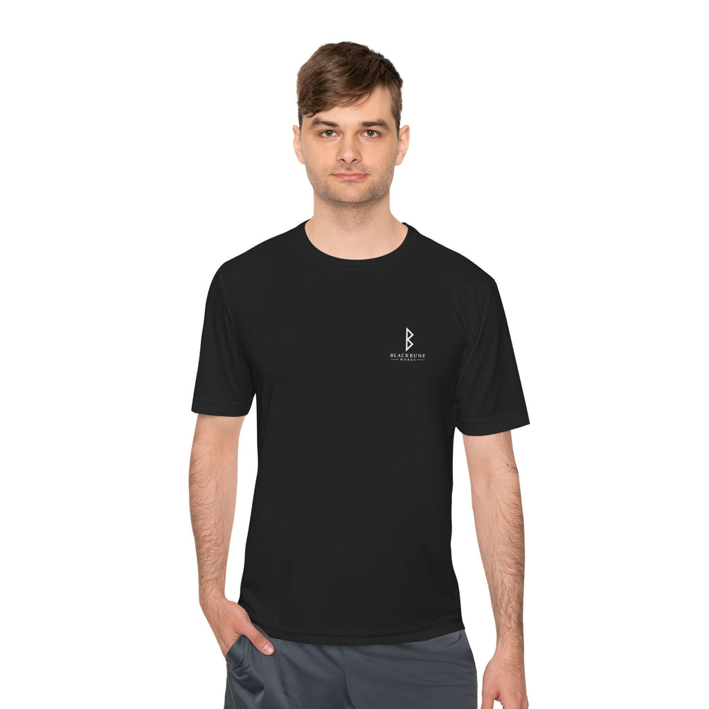 Aurora Eternal Love Rune Performance T-Shirt | Moisture-Wicking Norse Viking Shirt | Black Rune Works