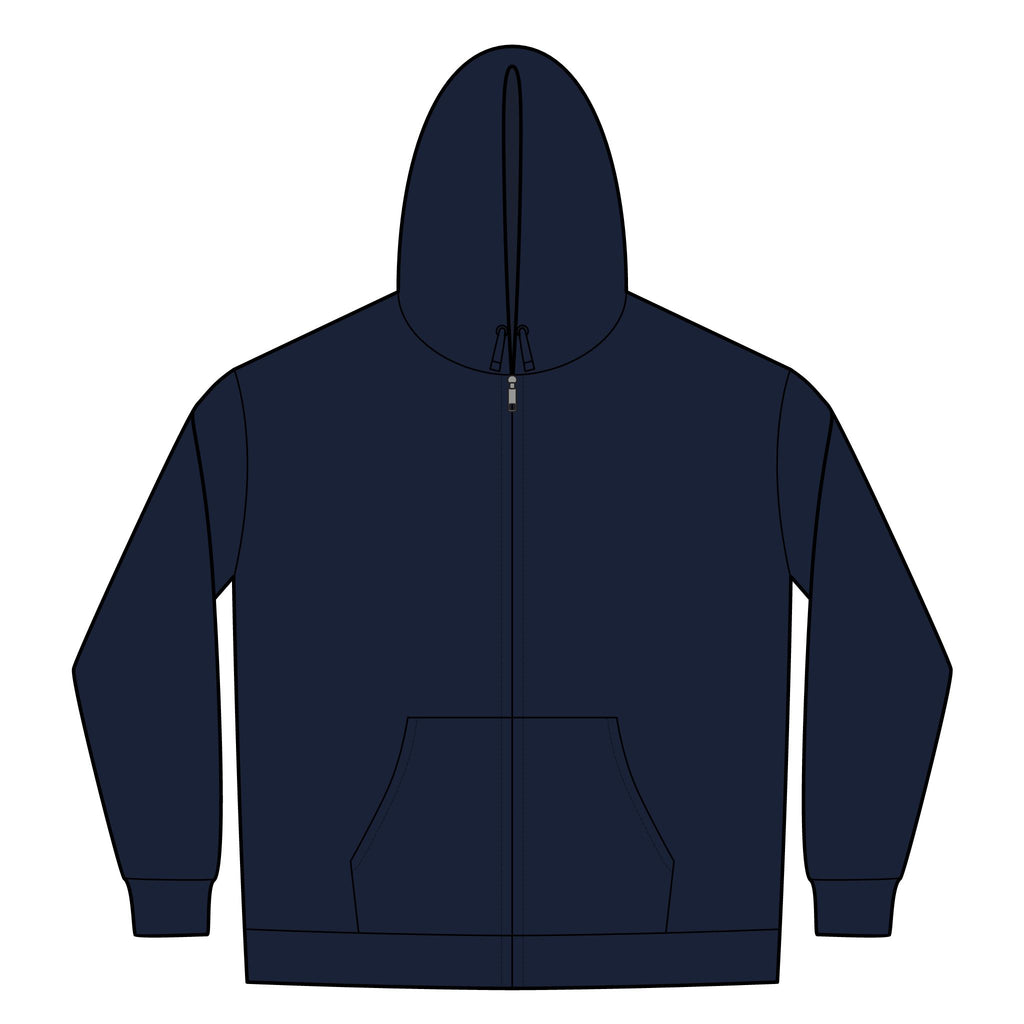 Black Rune Works – Silver Rune Sherpa-Lined Full-Zip Hoodie
