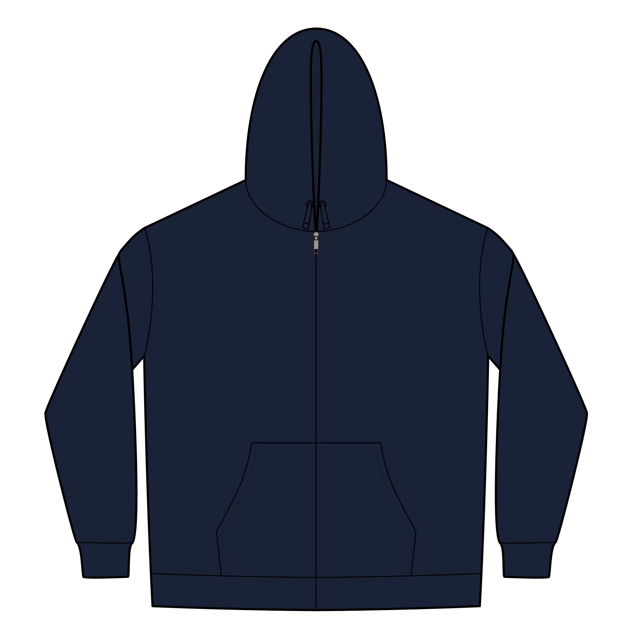 Black Rune Works – Silver Rune Sherpa-Lined Full-Zip Hoodie