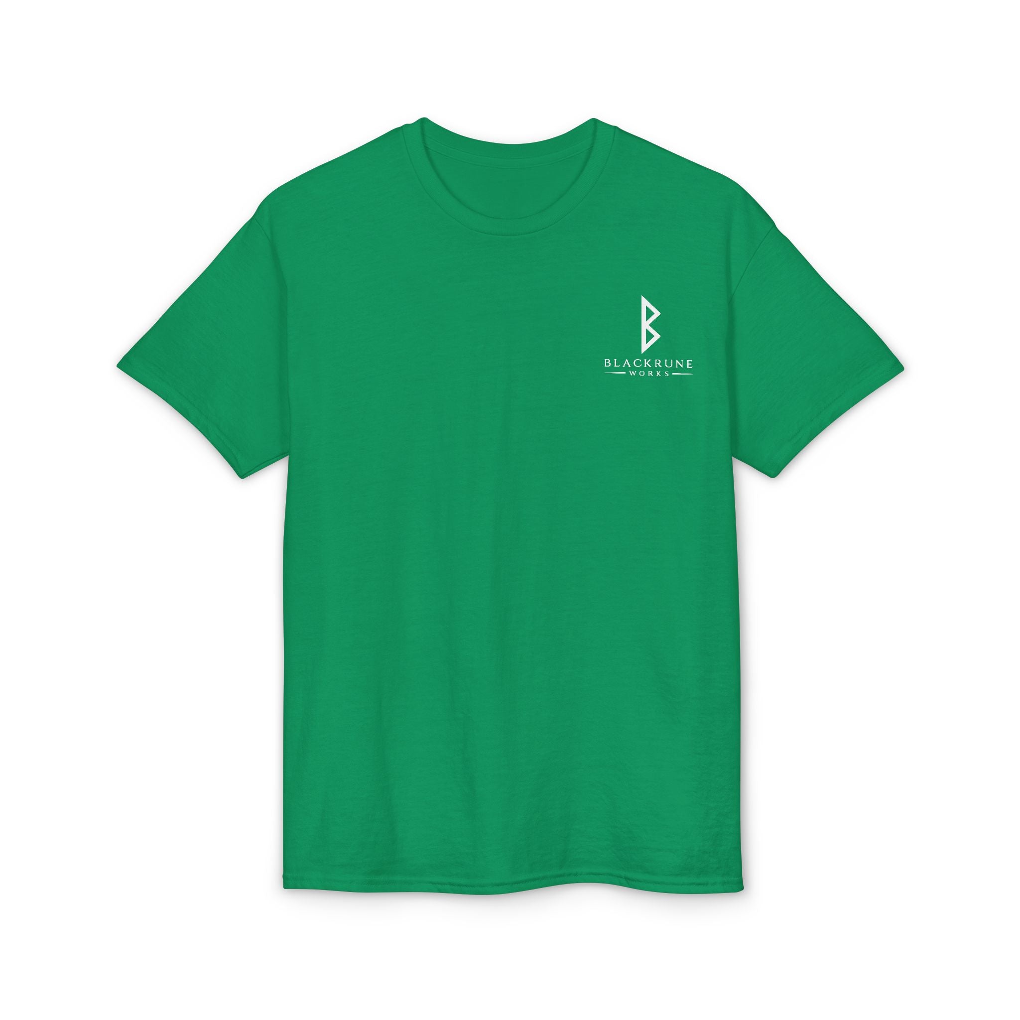 Black Rune Works Signature DryBlend T-Shirt Front and Back Logo