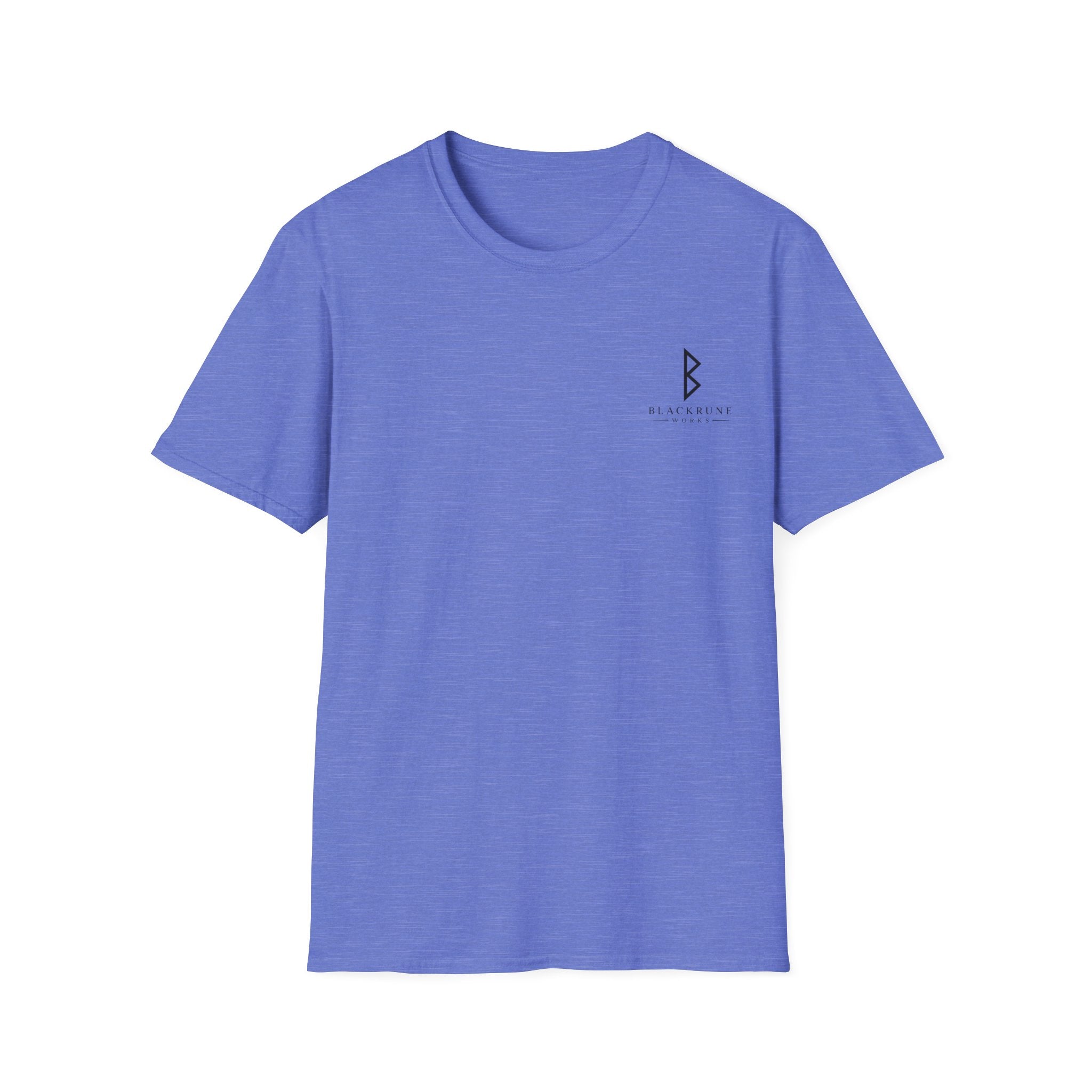 Black Rune Works Logo T Shirt Front and Large Back Logo