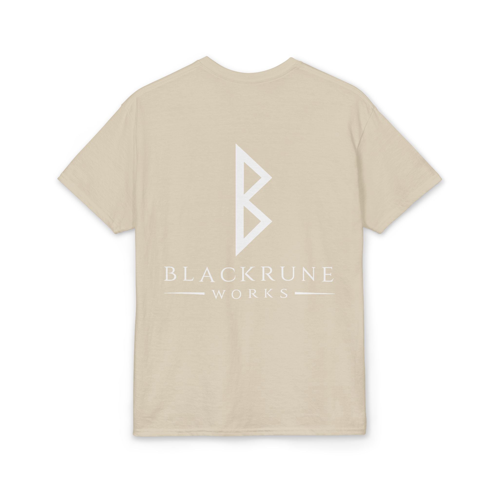Black Rune Works Signature DryBlend T-Shirt Front and Back Logo